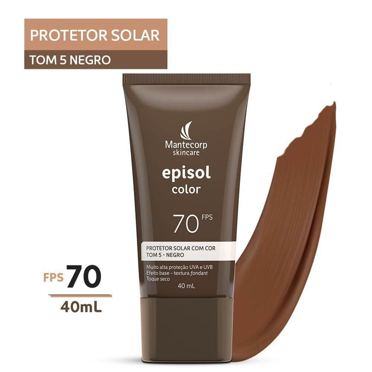 EPISOL TOM 5 NEGRO FPS70 40ML - Drogaria Poupa Centro