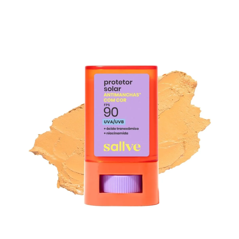 Sallve Protetor Solar Bastão Antimachas FPS 90 Cor 5 - 15g