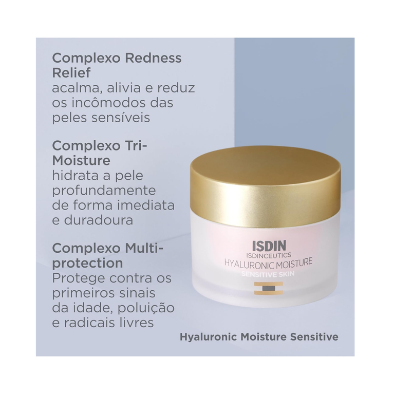 Creme Anti-Idade Isdin Hyaluronic Moisture Pele Sensível 50g