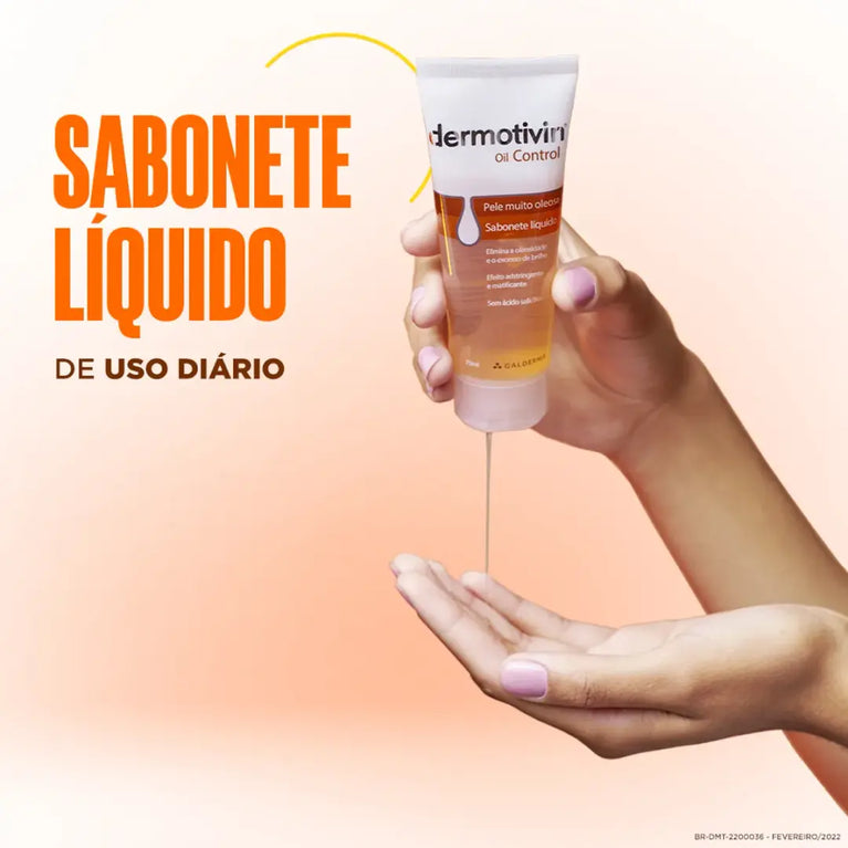 Sabonete Líquido Facial Dermotivin Oil Control Pele Oleosa 70ml