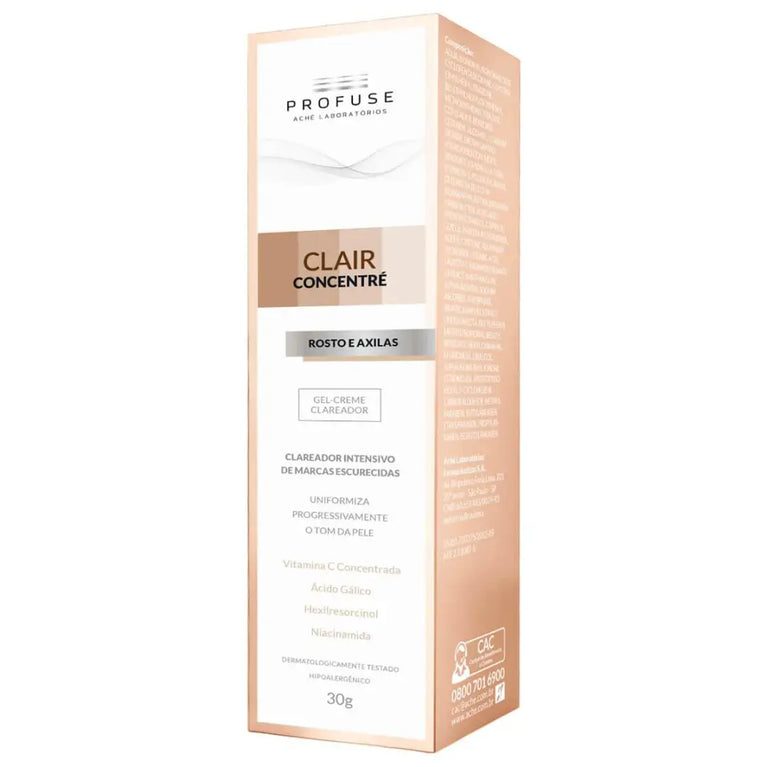 Gel Creme Clareador Rosto e Axilas Clair Concentre Profuse com 30g
