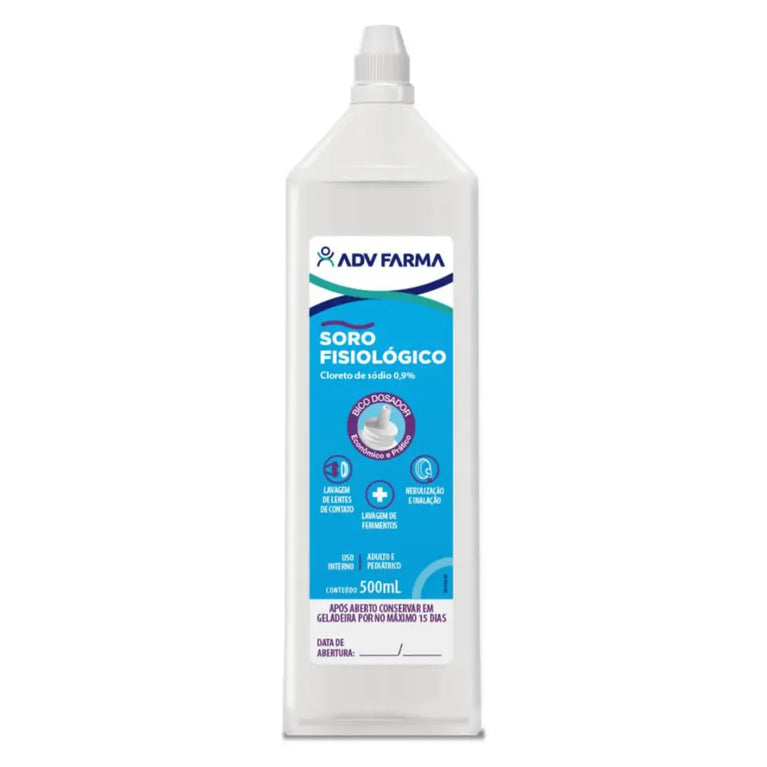 Soro Fisiológico 0,9% ADV Farma 500ml com Bico Dosador