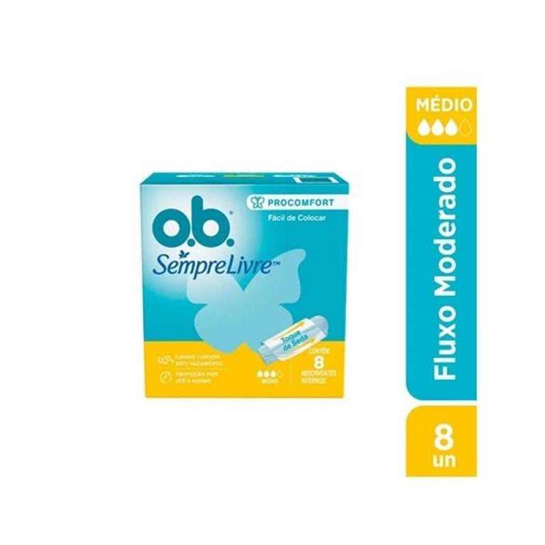 Absorvente Interno O.B. Procomfort Medio 8 Unidades - Drogaria Poupa Centro