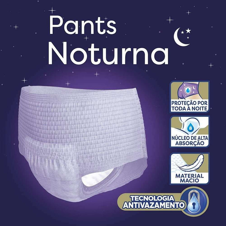 Tena Pants Noturna, Roupa Íntima para Incontinência Urinária, G/EG - 24 unidades