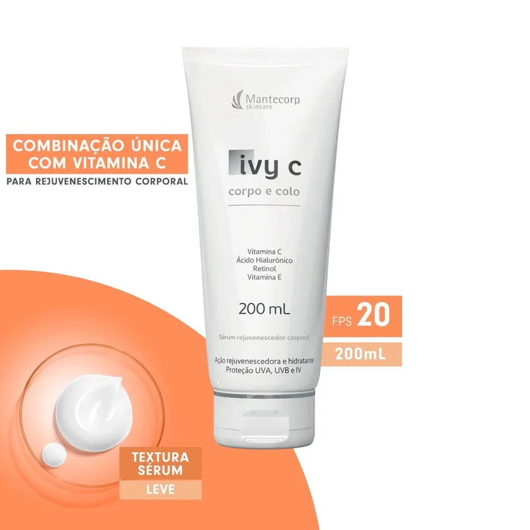 Protetor Solar e Rejuvenescedor Ivy C - Colo e Corpo Fps20 200ml