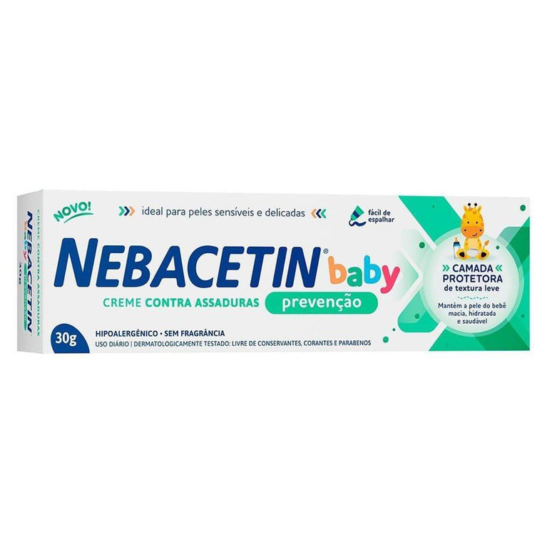 Creme para Assaduras Nebacetin Baby Prevenção 30g - Drogaria Poupa Centro