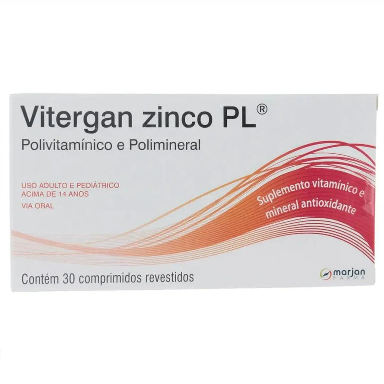 Vitergan Zinco Pl Marjan Com 30 Comprimidos