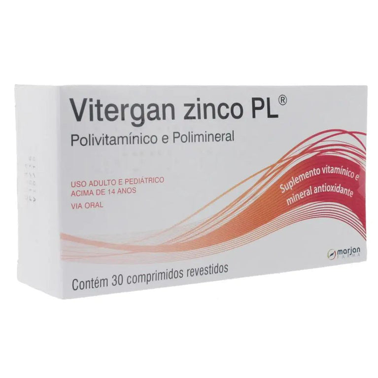 Vitergan Zinco Pl Marjan Com 30 Comprimidos
