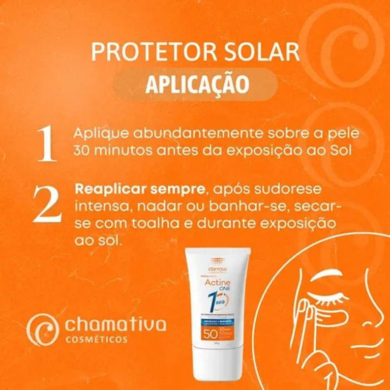 ACTINE PROTETOR SOLAR DARROW ONE FPS50 SEM COR 40G