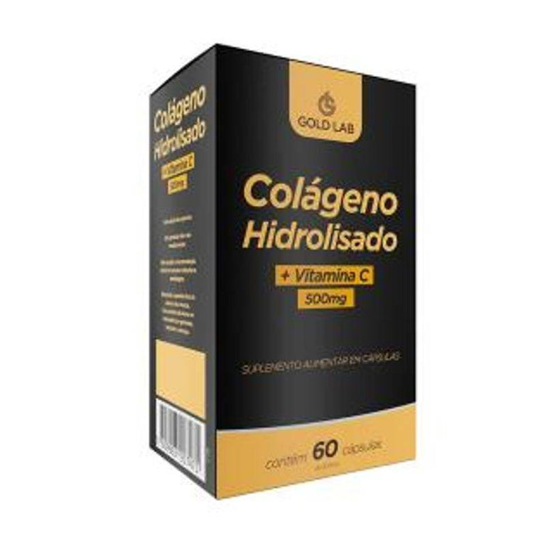 Colageno Hidrolisado + Vitamina C 500Mg C/60 Caps Gold Lab - Drogaria Poupa Centro