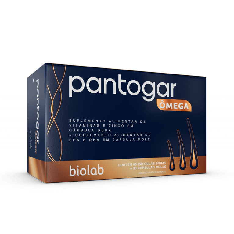 Pantogar Ômega Suplemento Alimentar 60 Cápsulas Duras + 30 Cápsulas Moles