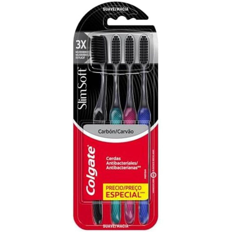 Escova Dental Colgate Slim Sof Blac 4Unid - Drogaria Poupa Centro