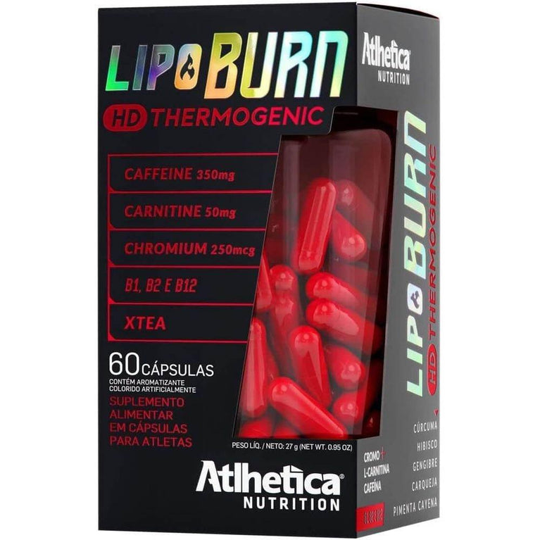 Lipo Burn Hd Thermogenic - 60 Cápsulas Atlhetica - Drogaria Poupa Centro