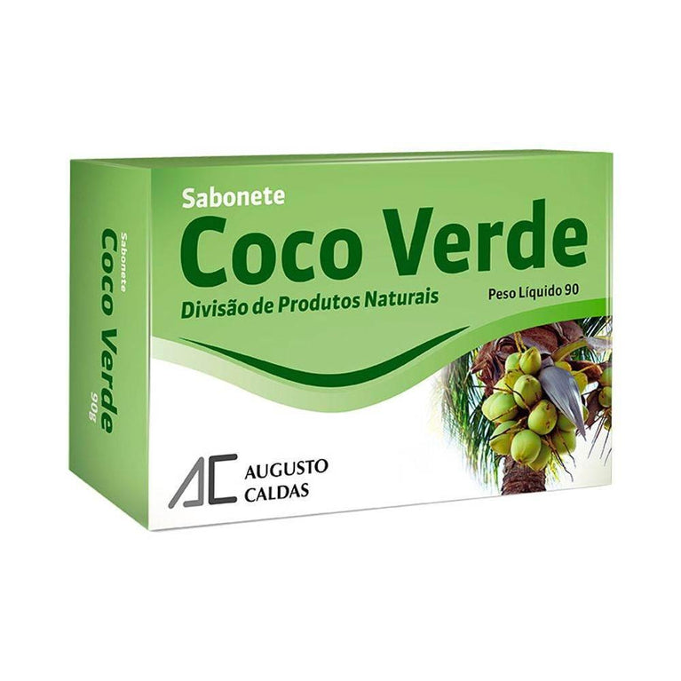 Sabonete Augusto Caldas Coco Verde - 90g - Drogaria Poupa Centro