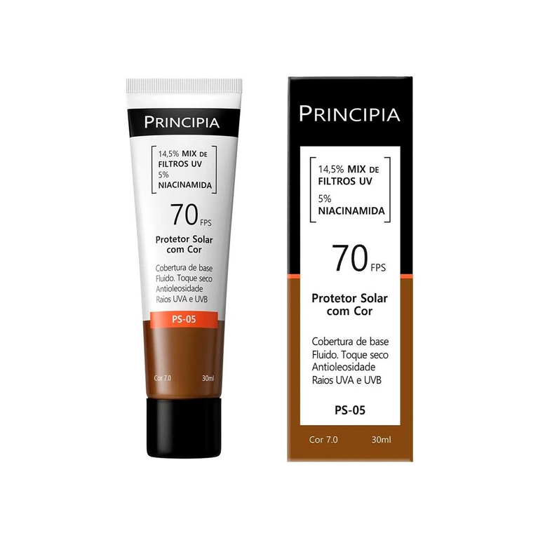 Protetor Solar Facial Principia PS-05 Cor 7.0 FPS 70 30ml