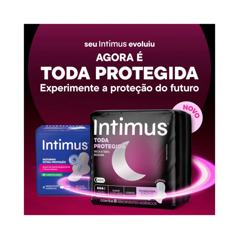 Absorvente Intimus Gel Noturno Suave com Abas 30 unidades
