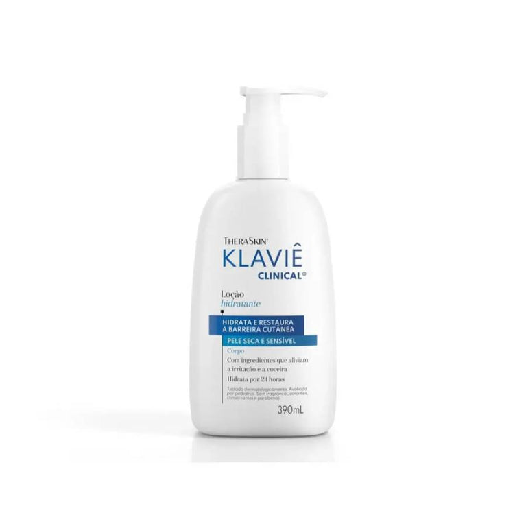 Loção Hidratante TheraSkin Klaviê Clinical Pele Seca e Sensível Uso Adulto e Infantil com 390ml