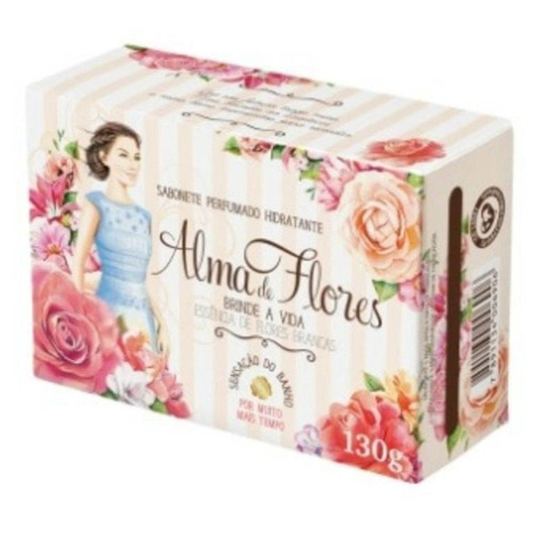 Sabonete Alma de Flores - 130g Flores Brancas - Drogaria Poupa Centro