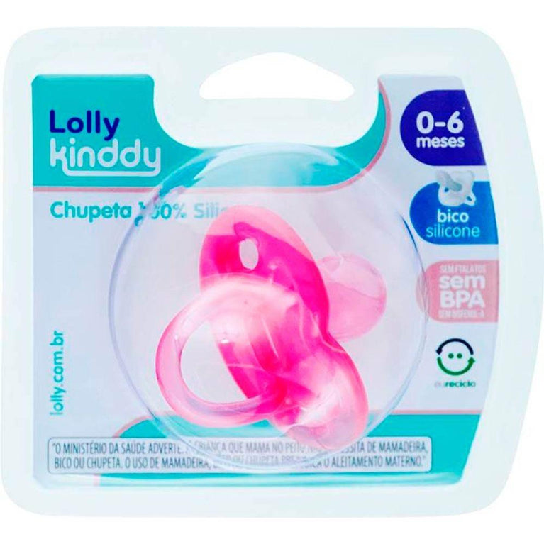 Chupeta Lolly Kinddy Tam 1 Rosa - Drogaria Poupa Centro