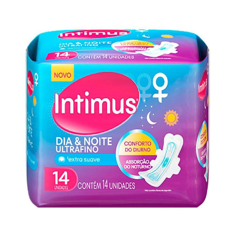 Absorvente Intimus Dia & Noite Ultrafino Abas com 14 unidades - Drogaria Poupa Centro