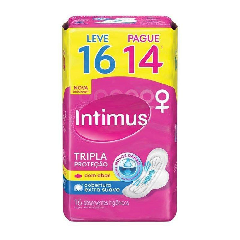 Absorvente Intimus Tripla Proteção Extra Suave com Abas 16 Unidades - Drogaria Poupa Centro