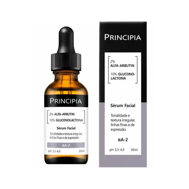 Sérum 2% Alfa - Arbutin + 10% Gluconolactone Principia Skincare Aa - 2 com 30ml