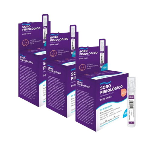 Kit Soro Fisiológico Adv Farma - Contém 10 Unidades de 5Ml