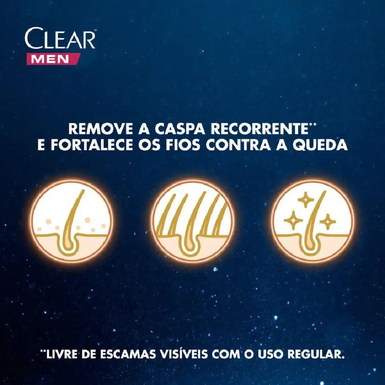 Shampoo Clear Men Queda Control Anticaspa 200ml