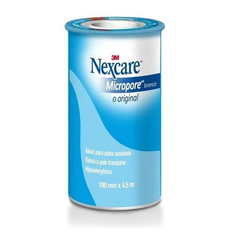 FITA MICROPORE NEXCARE BRANCO 100MM X 4,5M
