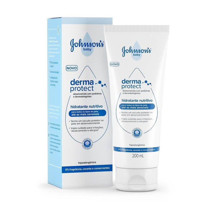 Hidratante Nutritivo Johnson's Baby Derma Protect - 200ml - Drogaria Poupa Centro