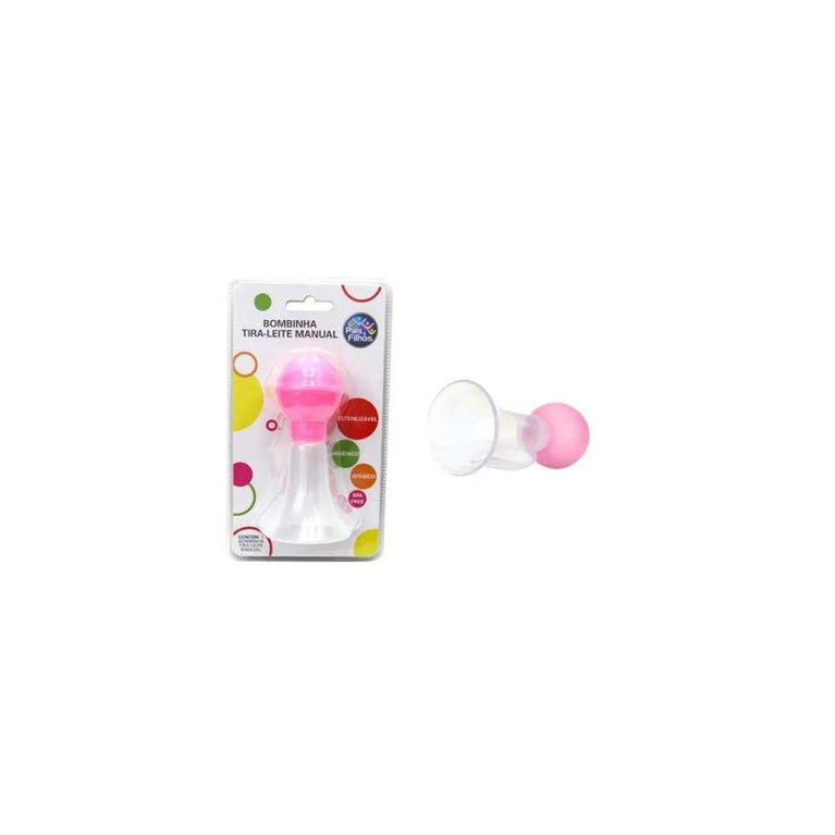 Bombinha Tiraleite Materno Pais E Filhos Manual Rosa com 1 Unidade