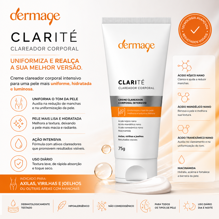 Clareador Corporal Dermage Clarité 75g