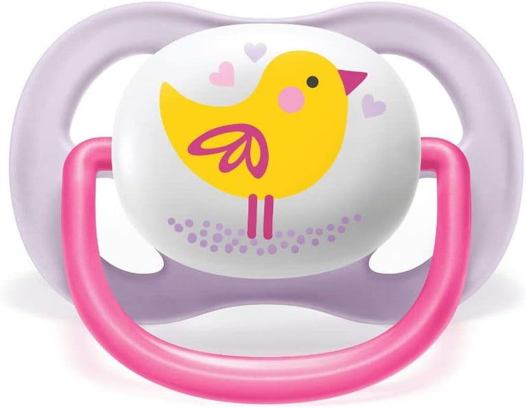 Chupeta Ultra Air 0-6 Meses Philips Avent Girl Decorada Dupla