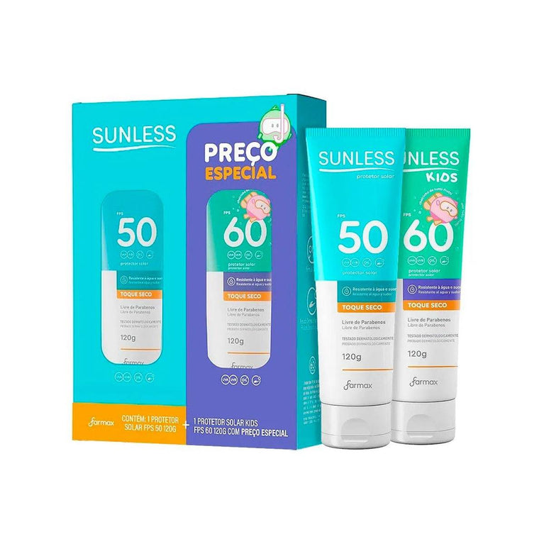 Protetor Solar Sunless Fps50 + Protetor Kids Fps60 120g