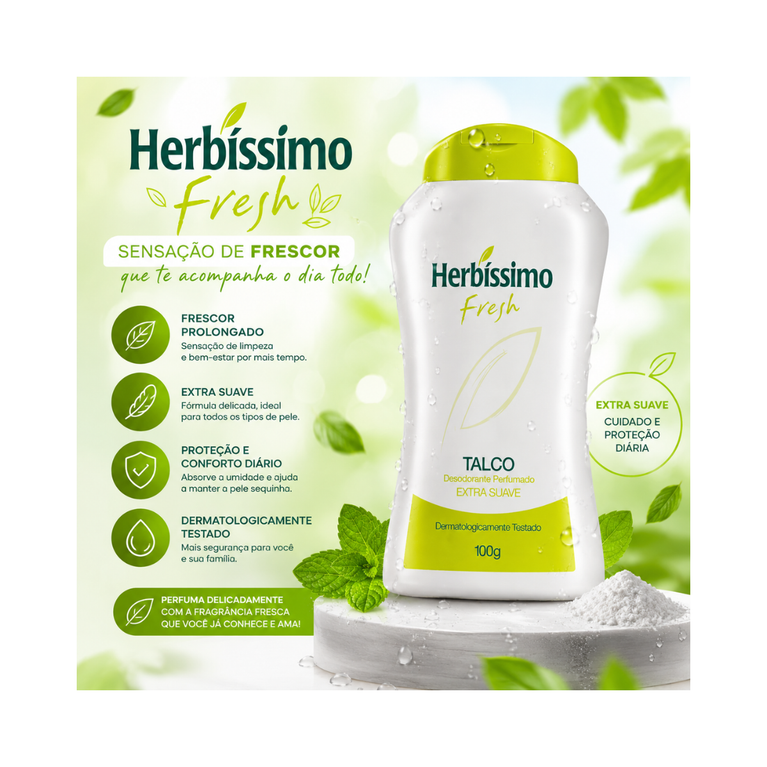 Talco Herbissimo 100G Fresh