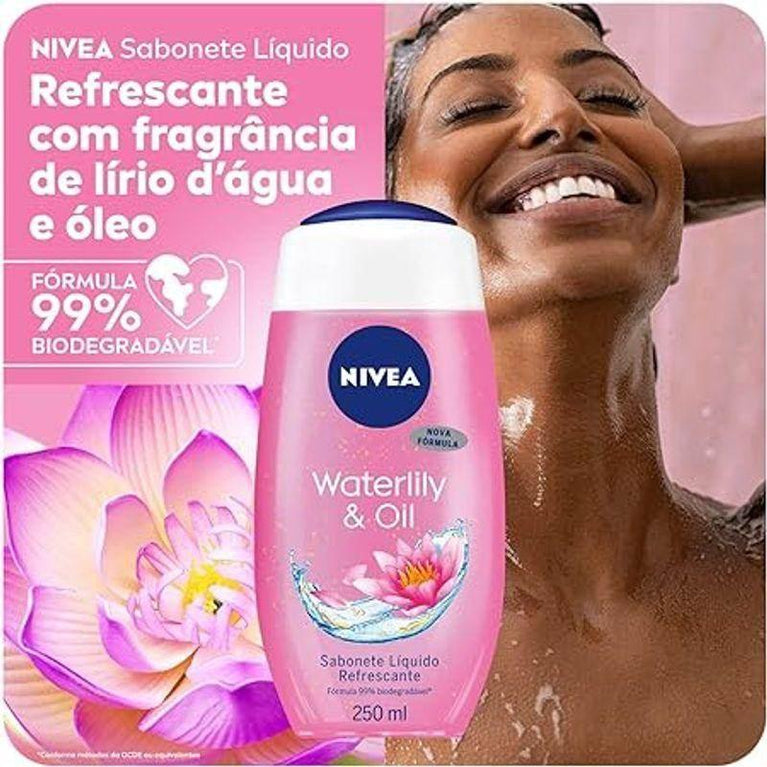 Sabonete Líquido Waterlily & Oil 250ml NIVEA - Drogaria Poupa Centro