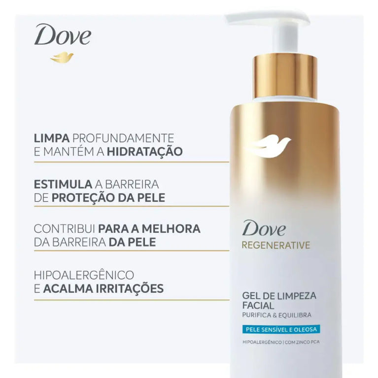 Gel de Limpeza Facial Dove Regenerative Purifica & Equilibra 300ml VALIDADE 09/2026