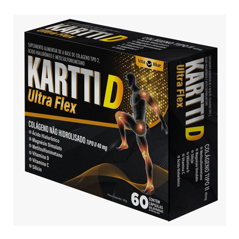 Colágeno Tipo II Vita Blue Kartti D Ultra Flex - 60 cápsulas