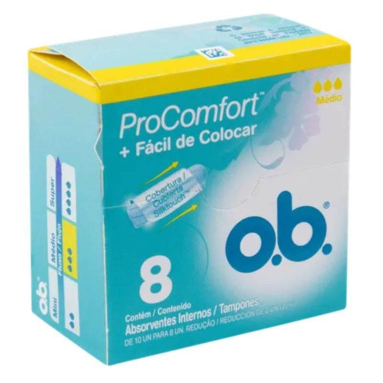 Absorvente Interno O.B. Procomfort Medio 8 Unidades - Drogaria Poupa Centro