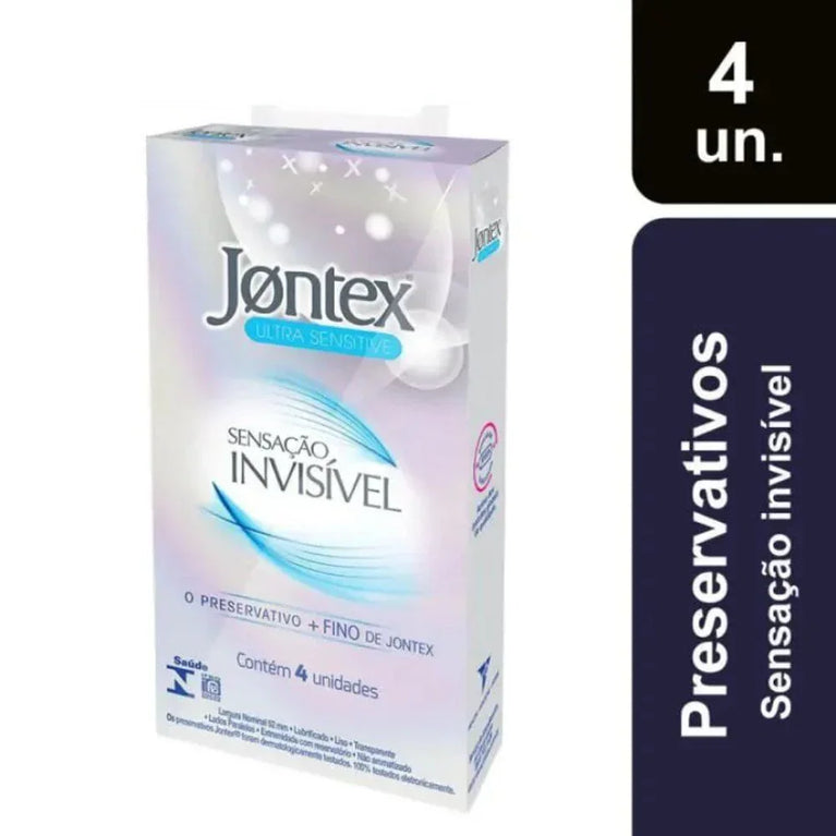 Preservativo Jontex Lubrificante Sensação Invisível C/4