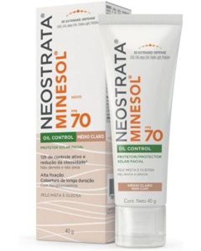 Protetor Solar Facial NeoStrata Minesol Oil Control FPS 70 Médio Escuro 40g