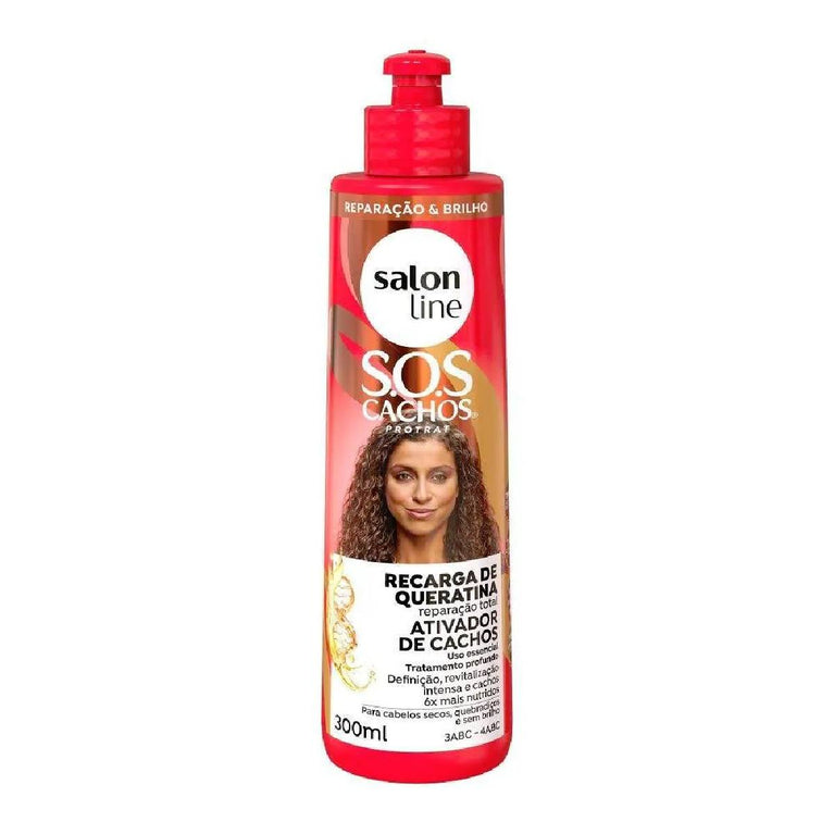 Sos Cachos Ativador de Cachos Queratina - Reparação Total 300ml
