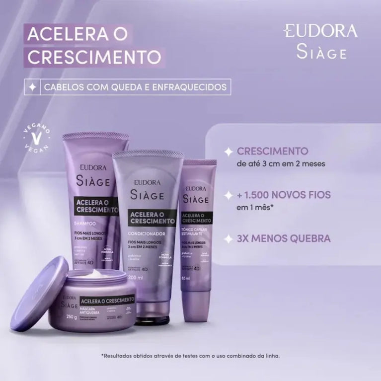 Eudora Siage Mascara Capilar Acelera Crescimento 250G