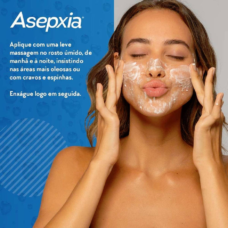 Sabonete Líquido Esfoliante Asepxia 100ml Limpeza Profunda