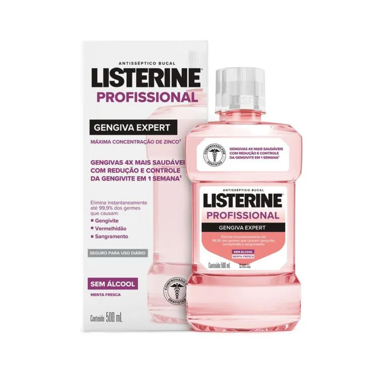 Antisséptico Bucal Listerine Profissional Genviva Expert 500ml