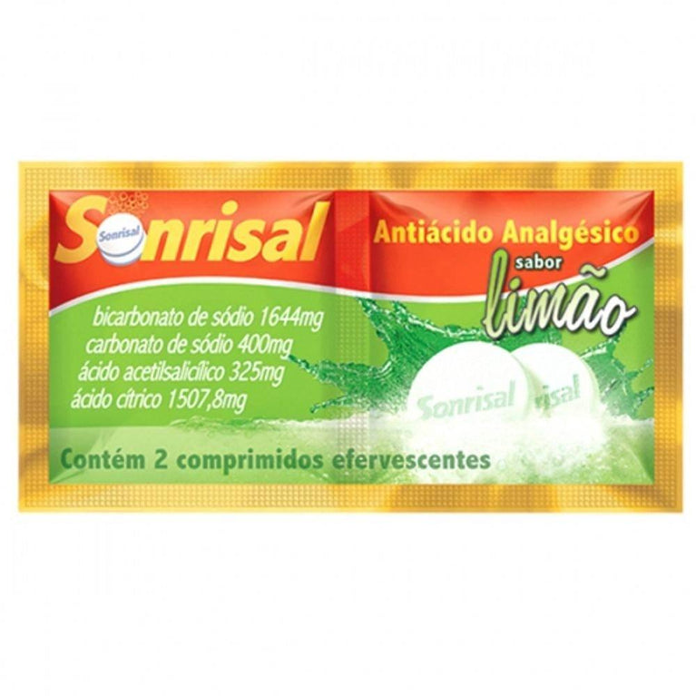 Antiácido Sonrisal Sabor Limão - 2 comprimidos - Drogaria Poupa Centro