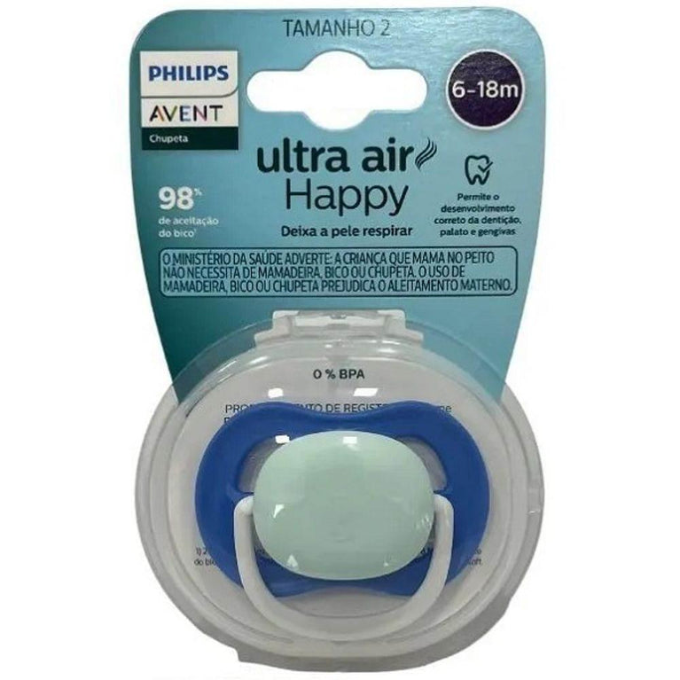 Chupeta Avent Ultra Air 6-18 Meses Azul - Drogaria Poupa Centro