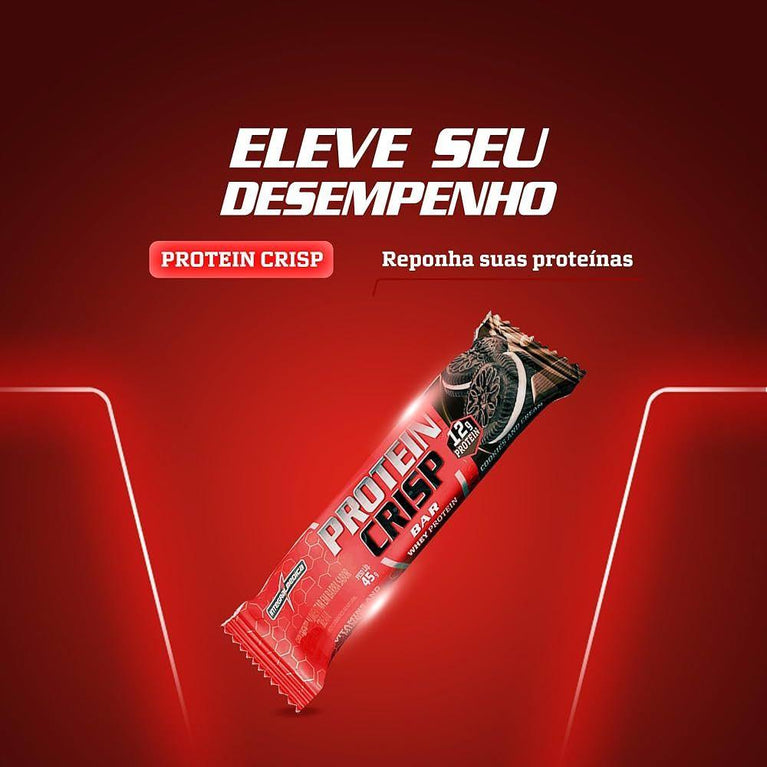Barra de Proteína Whey Protein Crisp Bar Integralmedica Cookies and Cream 45g