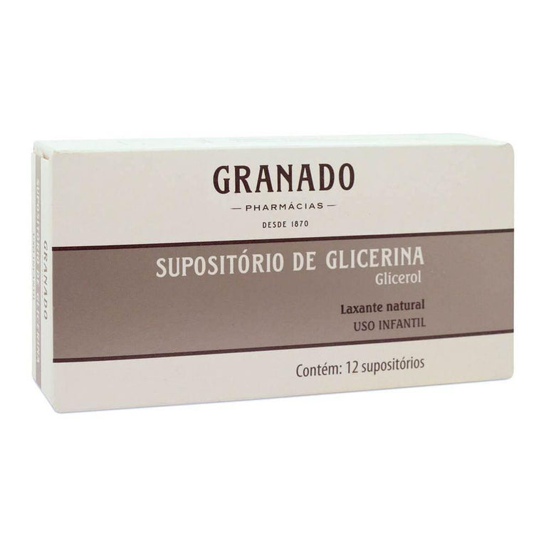 Supositório Glicerina Granado Infantil - 12 Supositórios - Drogaria Poupa Centro