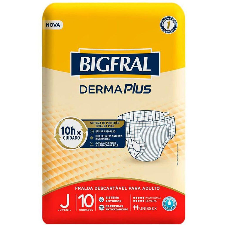 Fralda Bigfral Derma Plus Juv C/10 - Drogaria Poupa Centro